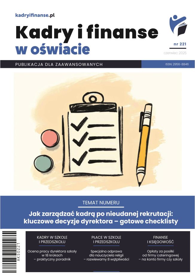 Kadry i Finanse w Oświacie nr 221 czerwiec 2025