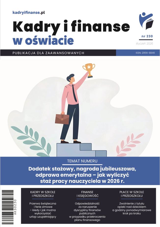 Kadry i Finanse w Oświacie nr 230 styczeń 2026