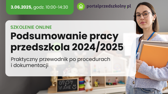 Zapraszamy na czerwcowe szkolenie: Podsumowanie pracy przedszkola 2024/2025
