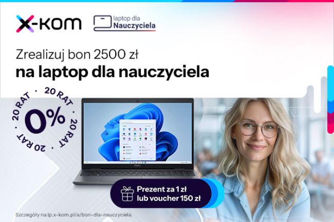 Zrealizuj bon na laptopa w x-komie i odbierz jeden z 7 prezentów