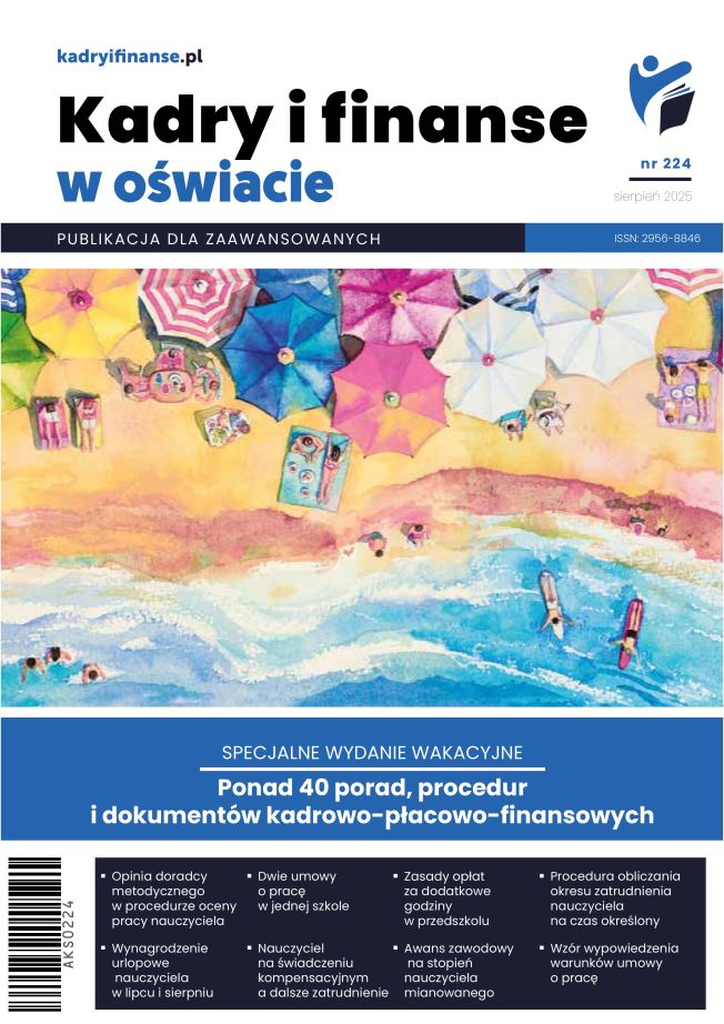 Kadry i Finanse w Oświacie nr 224 sierpień 2025