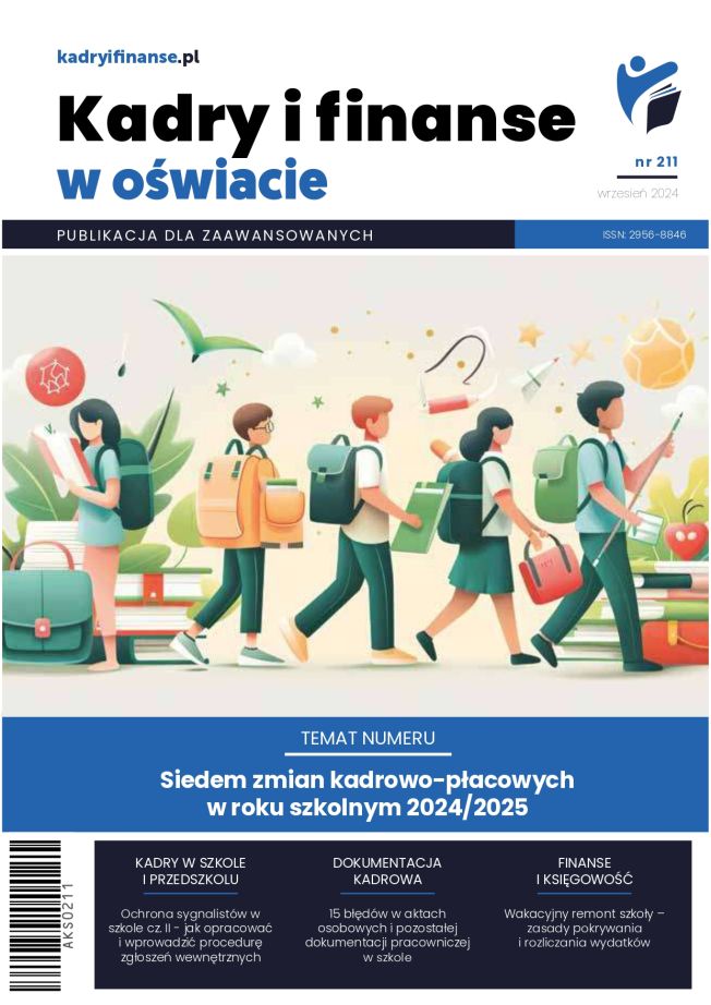 Kadry i Finanse w Oświacie nr 211 wrzesień 2024