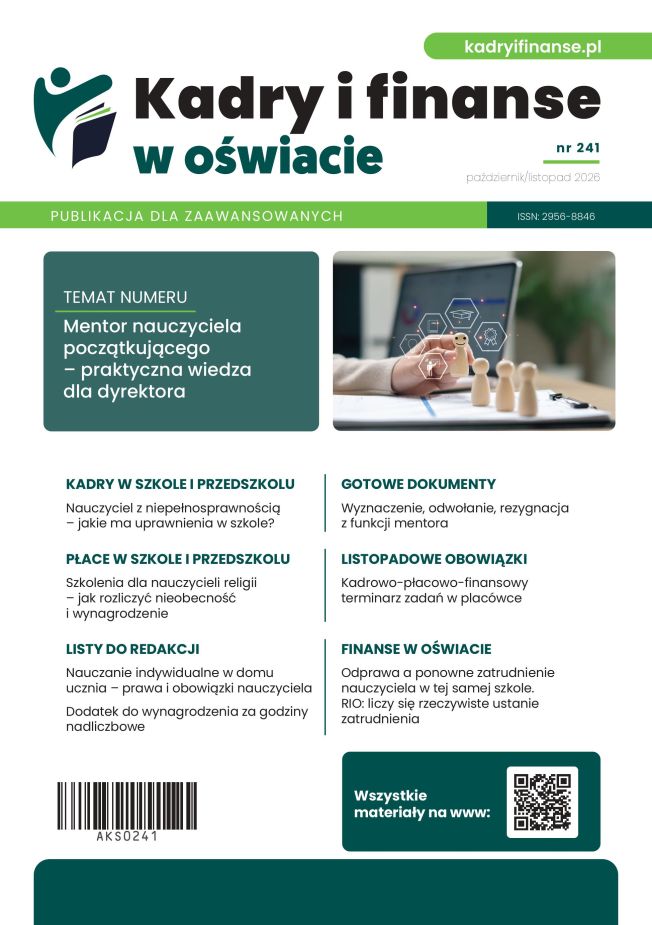 Kadry i Finanse w Oświacie nr 241 październik/listopad 2026