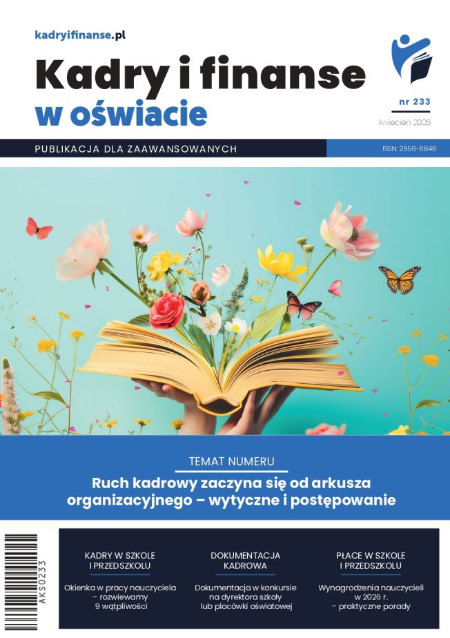 Kadry i Finanse w Oświacie nr 233 kwiecień 2026