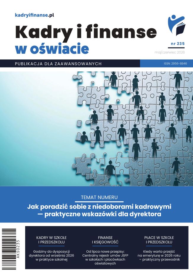 Kadry i Finanse w Oświacie nr 235 maj/czerwiec 2026