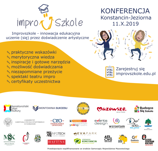 Zapraszamy na konferencję "Improvszkole – innowacja edukacyjna uczenie (się) przez doświadczenie artystyczne"